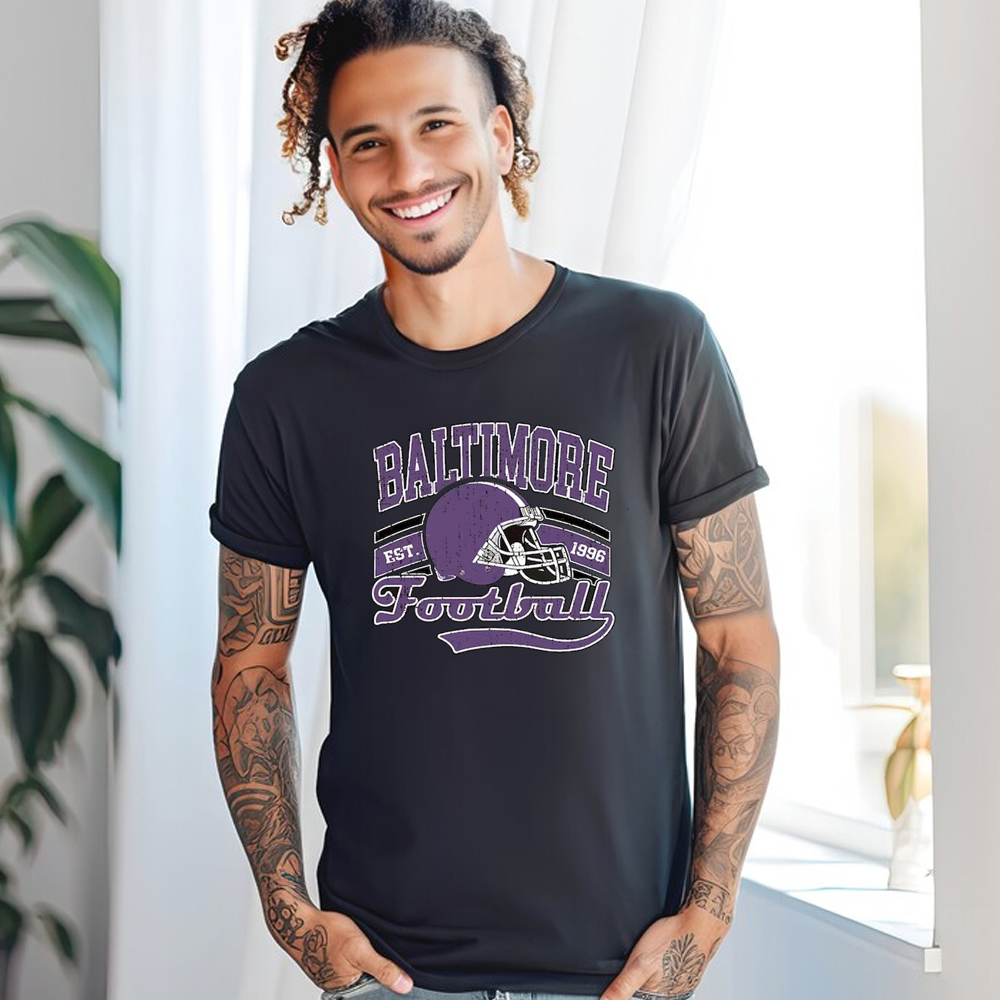 Baltimore Football , Trendy Vintage Style Football Shirt For Game Day T-Shirt